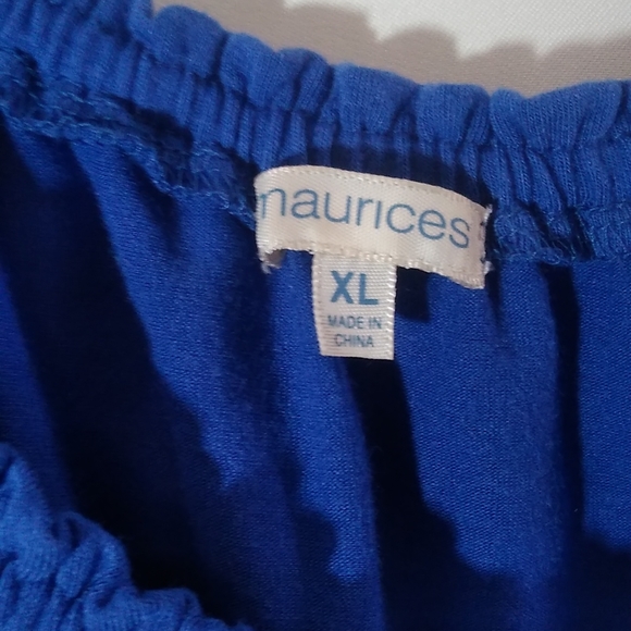 Maurices Periwinkle Elastic Ruched Waist Short Sleeve Baby Doll Style Dress XL - Picture 4 of 13